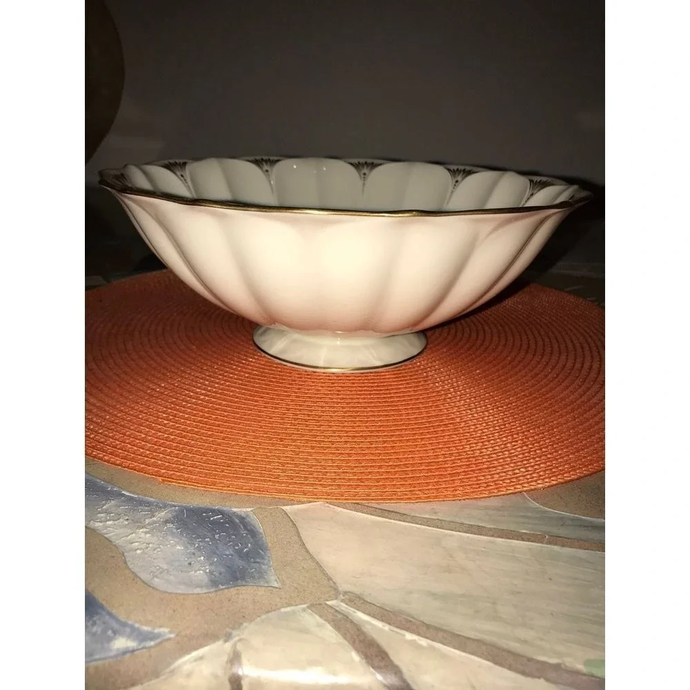 Vintage Lenox Bowl, Fruit Dish, Candy Gold Trim Dish Bowl Victorian
